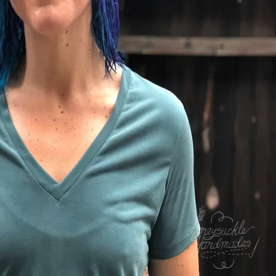 Teal Sandwash Modal Jersey {2}