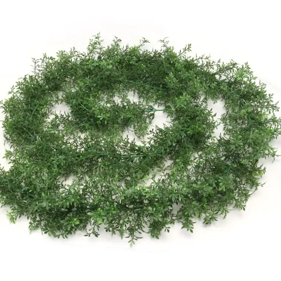9-Foot Tealeaf Garland with 768 Realistic Tips - 6-Pack, Lifelike Greenery for Home D&eacute;cor & Event Styling - Year-Round Versatility, Floral Home by Artificial Flowers {1}