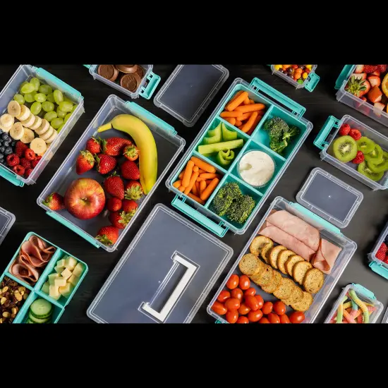 Joy Filled 8" Clear Stackable Organizer with Lids & Handle {4}