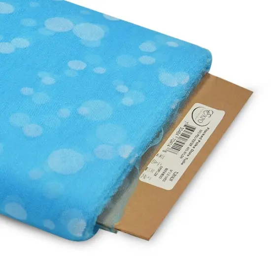 Premium Flocked Polka Dot Tulle Fabric Bolt of 54" X 25 Yards Turquoise {1}