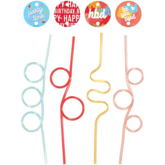 Happy Birthday Straws DecoSet Cake Decoration {2}