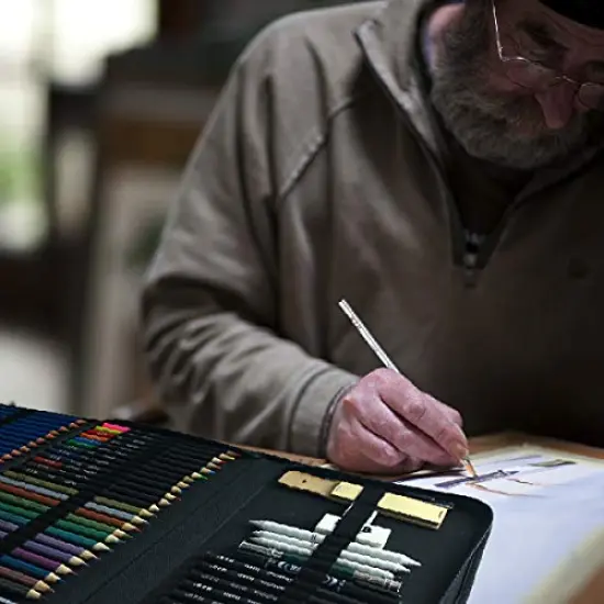 72 PCS Drawing Supplies Sketching Set,Art Kit include Drawing & Colored Pencils for Adults Artists Kids.Pro Art Sketch Supplies with Sketchpad,Watercolor & Metallic Pencils {2}