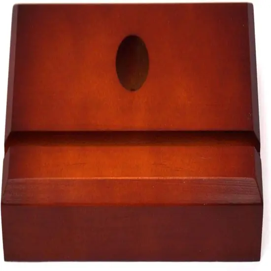 Stained Glass Supplies - Cherry Finish Rectangle Fan Lamp Base {1}