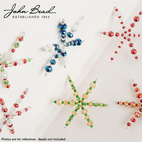 John Bead 9" Snowflake Ornaments Wire Frames, 5pcs {3}