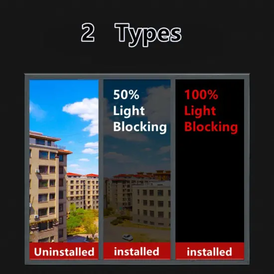 Kitcheniva Blackout Window Film Light Blocking {6}