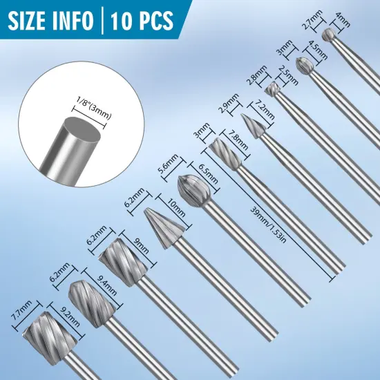 Kitcheniva Wood Carving Engraving Drill Bits For Dremel Rotary Tool 20 Pcs {6}