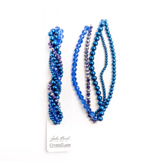 Crystal Lane DIY Siberian Squill Twisted Glass & Pearls Beads, 5 Strands {2}