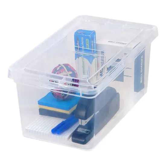 IRIS USA 6 Quart Clear Storage Box, Clear {2}