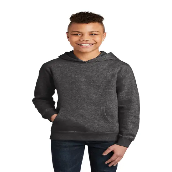 Youth Fleece Hoodie-The ultimate Kids Heathered charcoal {1}