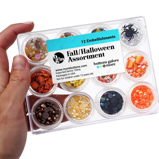 Buttons Galore Fall Halloween Embellishment Assortment for Crafts - 12 Colors {4}