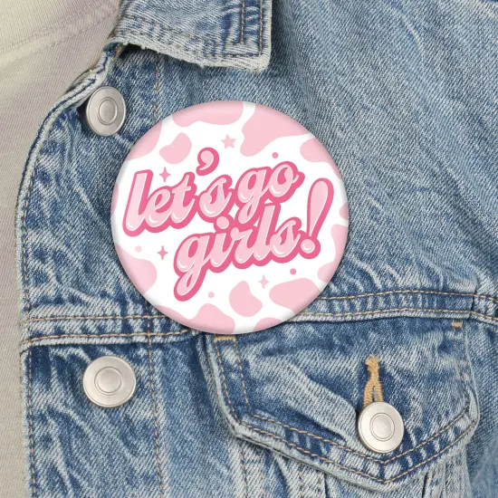 Big Dot of Happiness Last Rodeo - 3 inch Pink Cowgirl Bachelorette Party Badge - Pinback Buttons - Set of 8 {4}