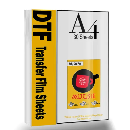 A4 (8.3"&times;11.7") DTF Transfer Film - 30 Sheets with Double-Sided Matte Finish. Compatible with Sublimation and DTF Inkjet Printers. Ideal for Direct-to-Film Transfer onto T-shirts and Textiles. {1}
