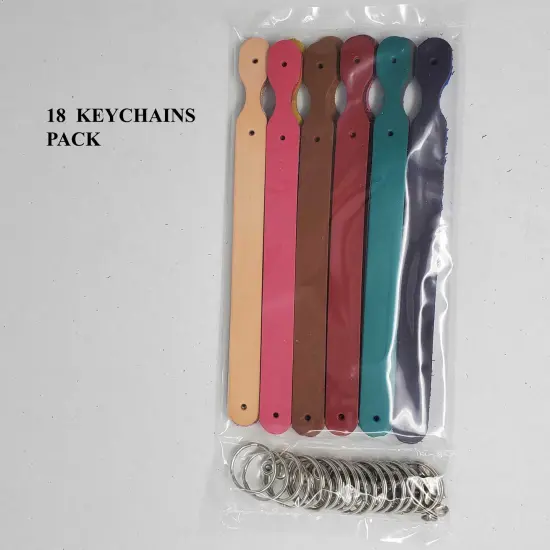 Blank Leather Keychains &ndash; 3/4" Full Grain DIY Kit (10 Pack)-Promotional-Fundraising-Personalized Gifts Kelly Green {7}