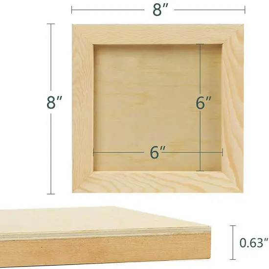 6pc 8x8 Cradled Wood Panels for DIY Art {2}