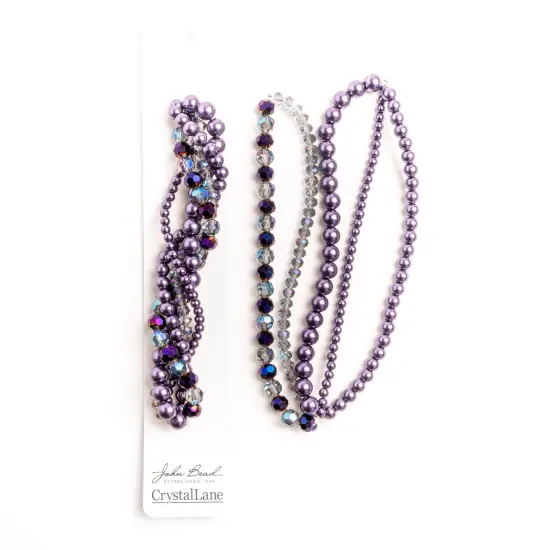 Crystal Lane DIY Scabiosa Twisted Glass & Pearls Beads, 5 Strands {2}