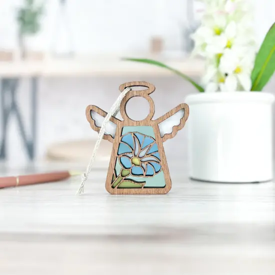 3.5" (H) Morning Glory Ornament - Handcrafted in Texas - Mother's Angels&reg; Christmas Angel Wings Figurine {2}