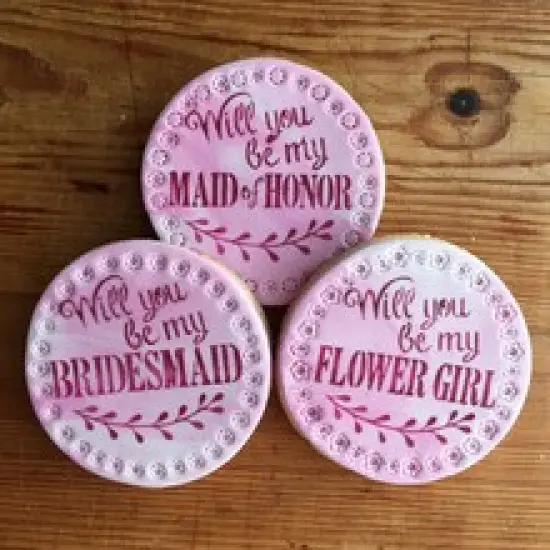 Will You Be My Bridesmaid Cookie Stencil | C994 by Designer Stencils | Cookie Decorating Tools | Baking Stencils for Royal Icing, Airbrush, Dusting Powder | Reusable Plastic Food Grade Stencil for Cookies | Easy to Use & Clean Cookie Stencil {2}