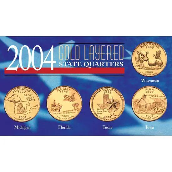 2004 Gold-Layered State Quarters {1}
