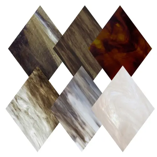 Wissmach 6 Sheet Mixed Color Variety Stained Glass, Brown {1}