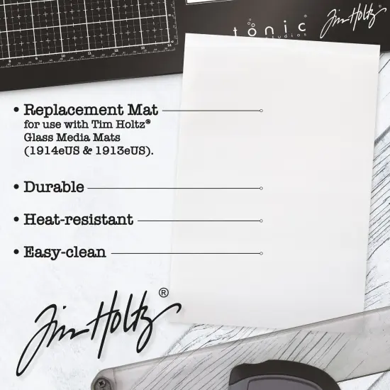 Tim Holtz Replacement Non-Stick Mat For Glass Media Mat-7.5"X11" {4}