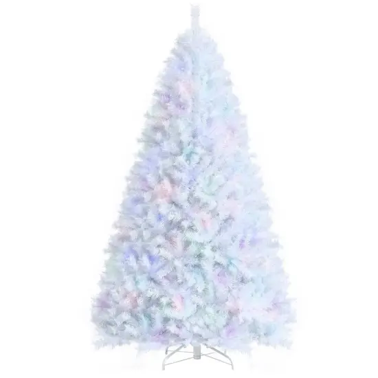 Artificial Christmas Tree with Iridescent Branch Tips and Metal Base {1}