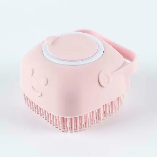 Kitcheniva Baby Silicone Bath Scrubber Gel Dispenser Comb Pink {1}