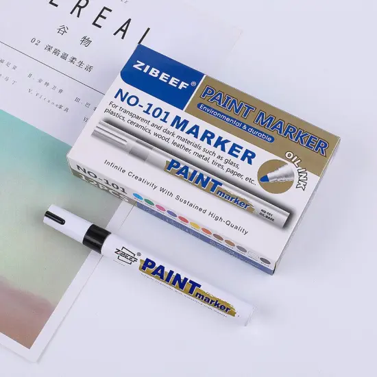 Kitcheniva 3 Pcs Waterproof Permanent Paint Marker Pen Oil based Black {1}