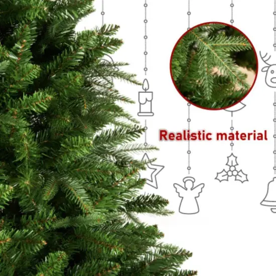 6 -foot artificial Christmas tree withno light, no light hinged cloud fir PVC/PE Christmas tree, suitable for indoor and outdoor {2}