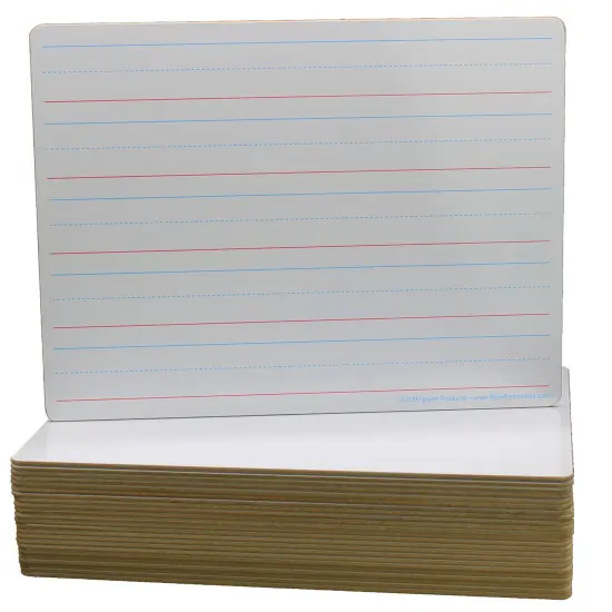 Double-Sided Dry Erase Board, 9"W x 12"L, Pack of 24 {1}
