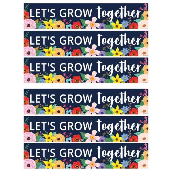 Wildflowers Let's Grow Together Banner, 8" x 39", Pack of 6 {1}