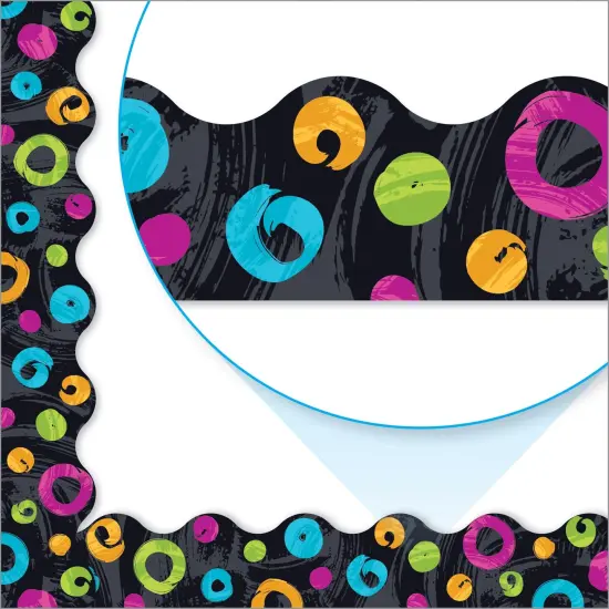 Color Harmony&trade; Swirl Dots on Black Terrific Trimmers&reg;, 39 Feet Per Pack, 6 Packs {5}