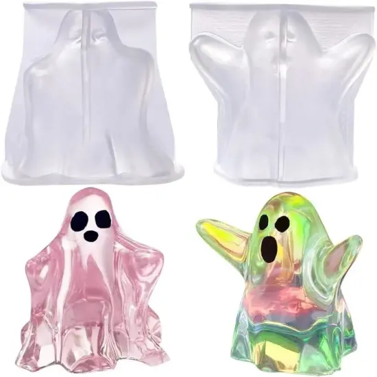 Kitcheniva 2 Styles Ghost 3D Molds Flexible Clear Silicone {1}