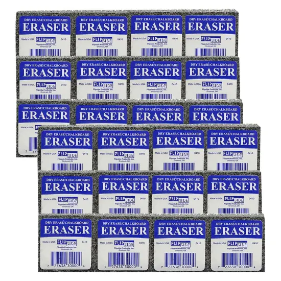 Student Eraser, 2" Width, 2" Length, 12 Per Pack, 2 Packs {1}