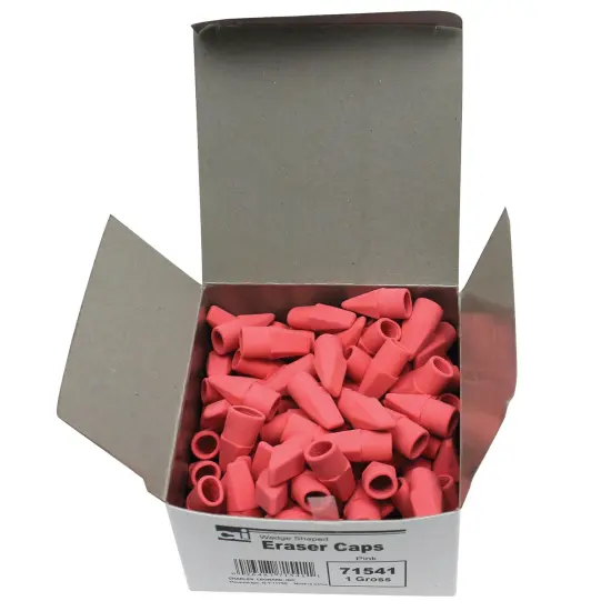 Eraser Caps, Pink, 144 Per Box, 6 Boxes {2}