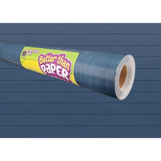 Admiral Blue Wood Better Than Paper Bulletin Board Roll, 4' x 12', Pack of 4 {2}