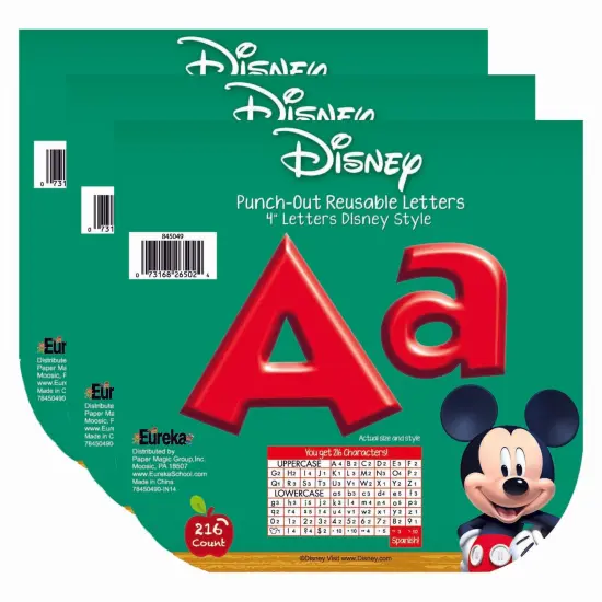 Mickey Mouse Clubhouse&reg; Mickey Red Deco 4" Letters, 216 Per Pack, 3 Packs {1}