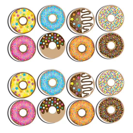 Non-Magnetic Mini Whiteboard Erasers, DonutFetti&reg;, 8 Per Pack, 2 Packs {1}