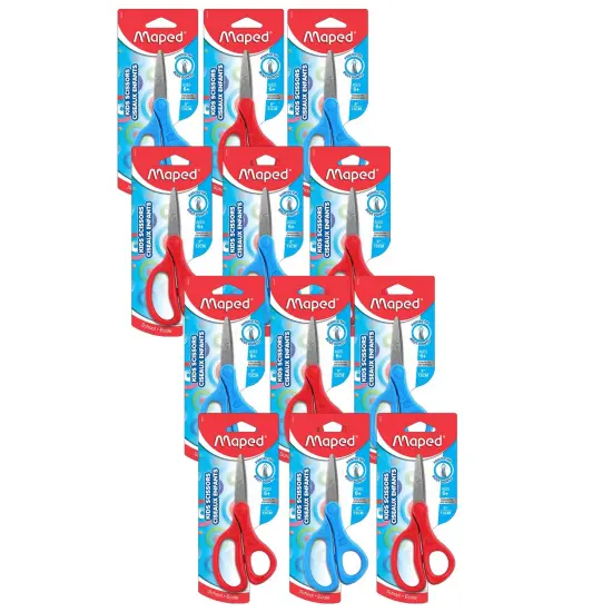 Essential 5" Kid Scissors, Pointed Tip, Pack of 12 {1}