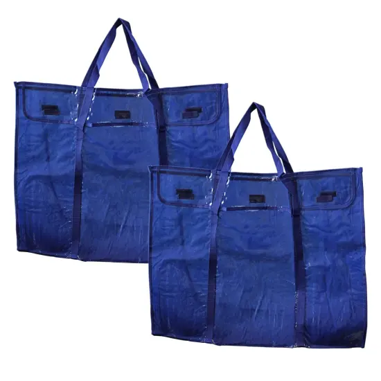 Deluxe Bulletin Board Storage Bag, Clear/Blue, 30" x 24", Pack of 2 {1}