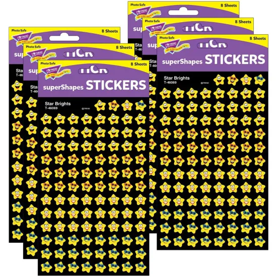Star Brights superShapes Stickers, 800 Per Pack, 6 Packs {1}