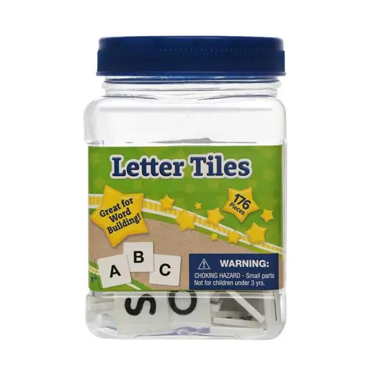 Tub of Letter Tiles, 176 Per Pack, 2 Packs {4}