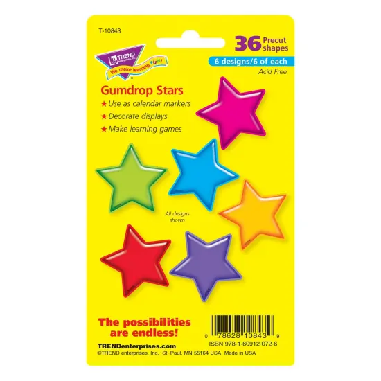 Gumdrop Stars Mini Accents Variety Pack, 36 Per Pack, 6 Packs {3}