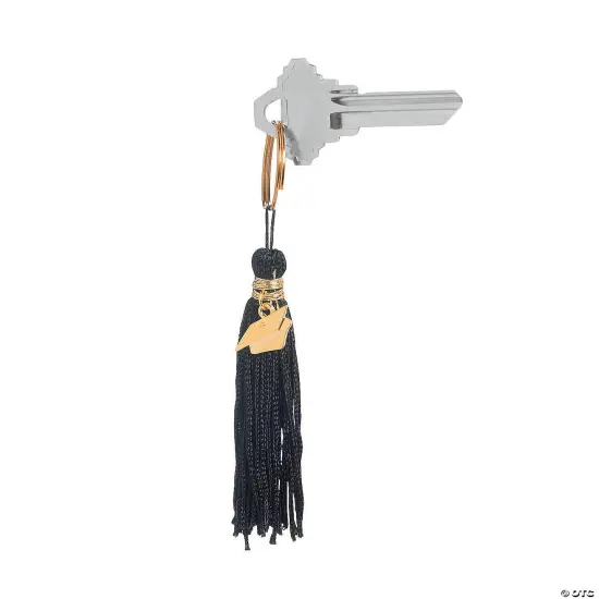 Graduation Black Tassel Nylon Keychains with Hat Charm | MINA&reg; {1}