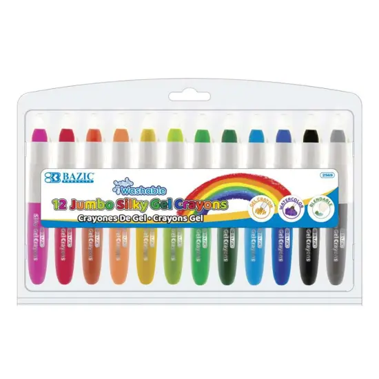 Washable Jumbo Silky Gel Crayons, 12 Per Pack, 3 Packs {2}