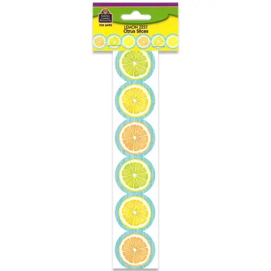 Lemon Zest Citrus Slices Die-Cut Border Trim, 35 Feet Per Pack, 6 Packs {2}