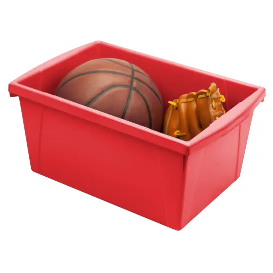 Medium Classroom Storage Bin, 5.5 Gallon, Assorted Color, Set of 6 {3}