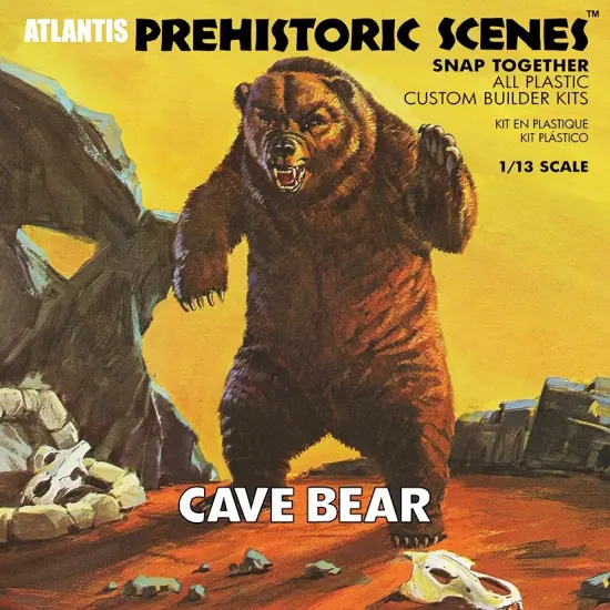 Atlantis Plastic Model Kit-Prehistoric Scenes Cave Bear {1}
