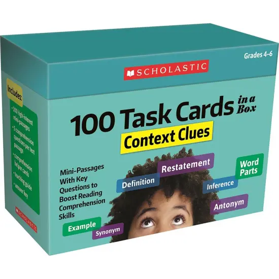 100 Task Cards in a Box: Context Clues {1}
