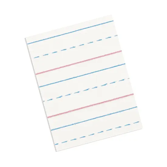 Multi-Program Handwriting Tablet, D'Nealian/Zaner-Bloser, 1/2" x 1/4" x 1/4" Ruled Long, 10-1/2" x 8", 40 Sheets, Pack of 12 {4}