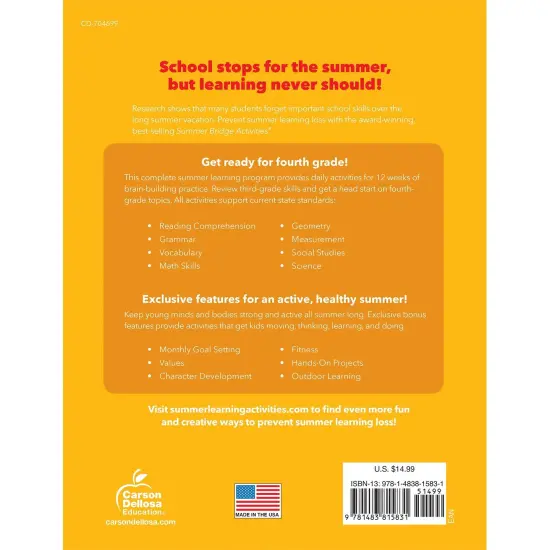 Summer Bridge Activities&reg; Workbook, Grade 3-4, Paperback {6}